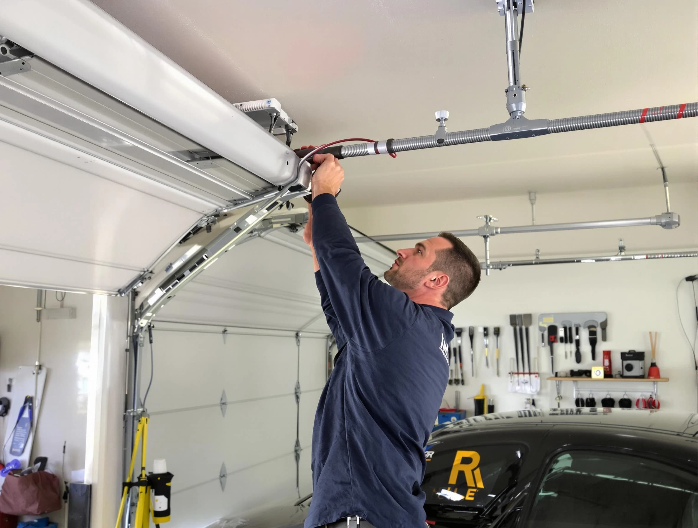 El Reno Garage Door Repair technician performing garage door cable repair in El Reno