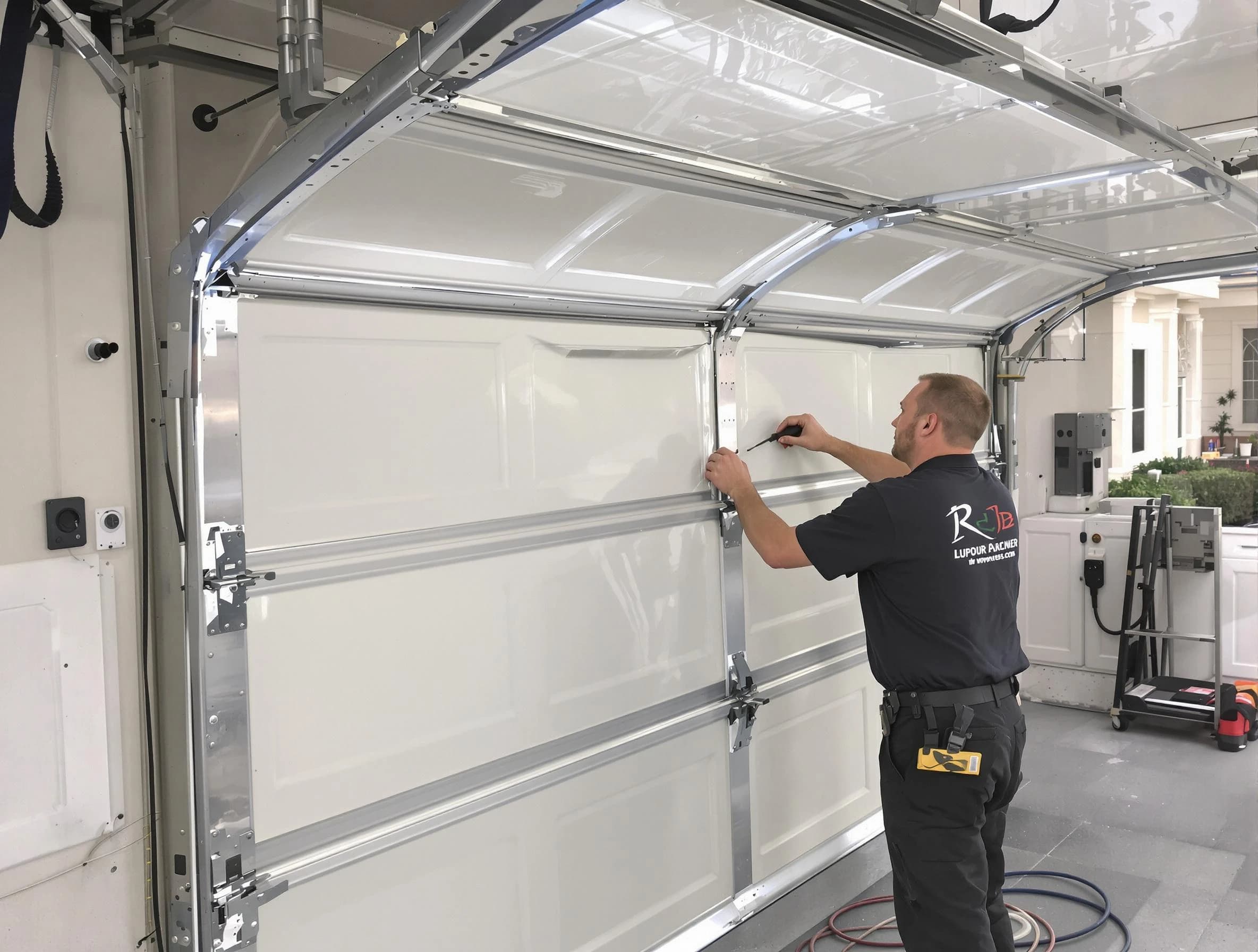 El Reno Garage Door Repair professional performing panel repair in El Reno