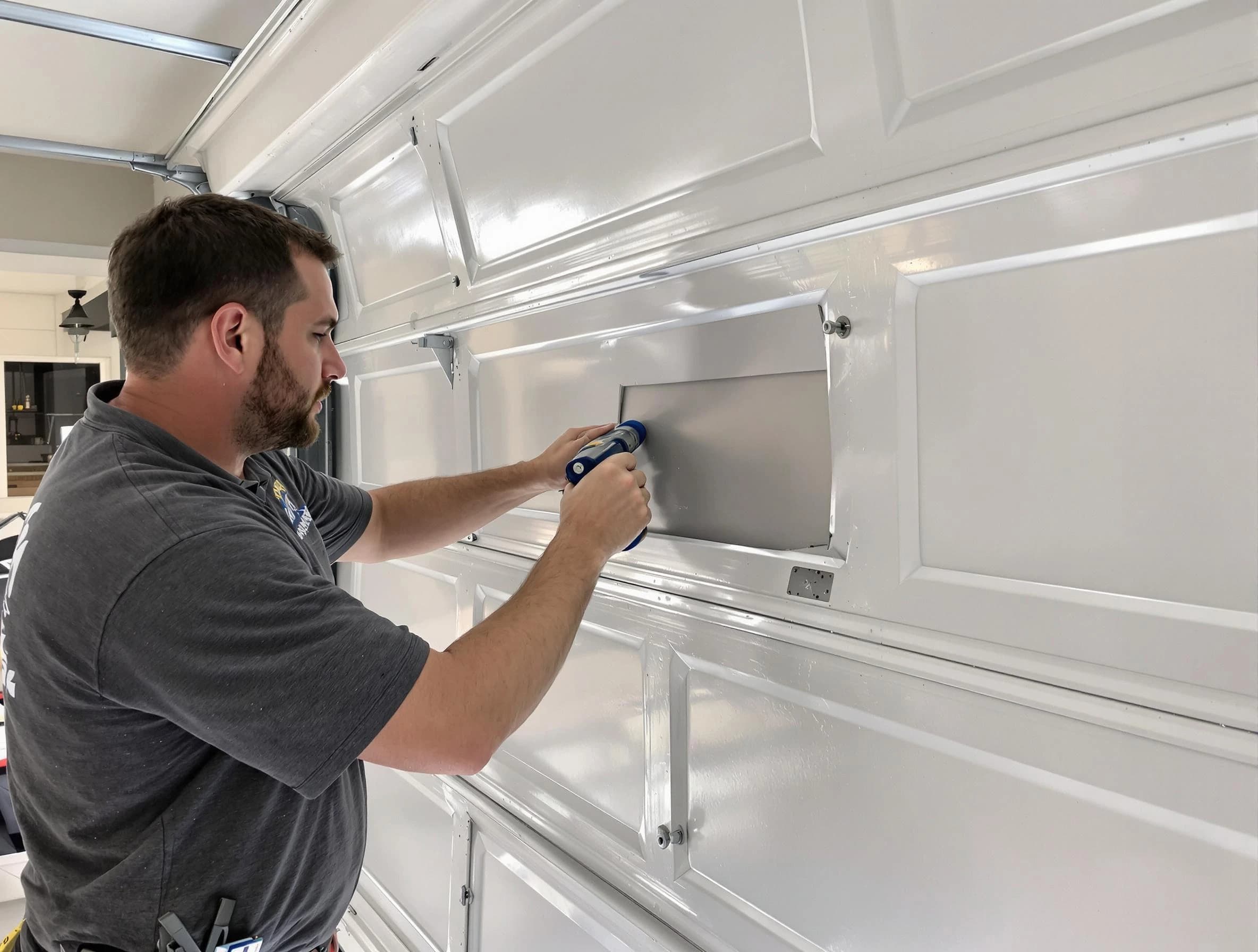 Garage door panel repair by El Reno Garage Door Repair in El Reno