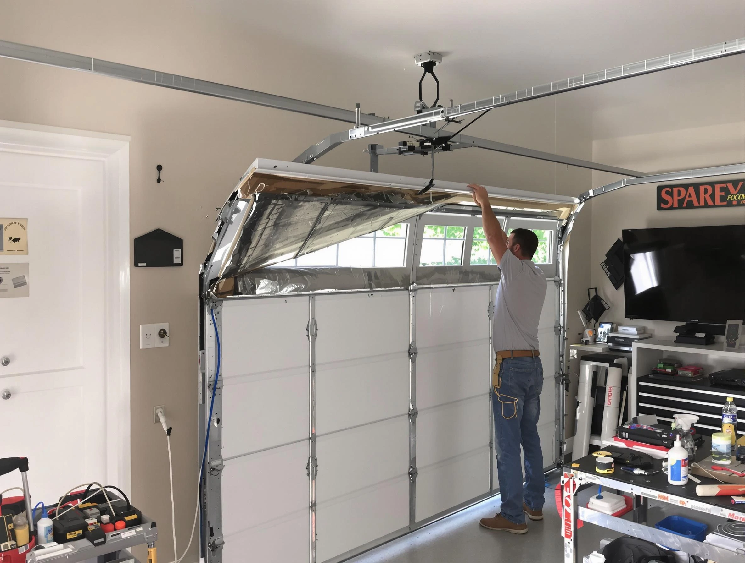 Garage door section replacement by El Reno Garage Door Repair in El Reno